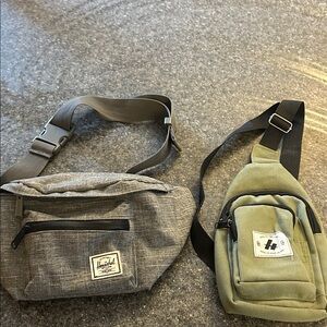 Herschel Supply Company Gray and Olive Belt Bags